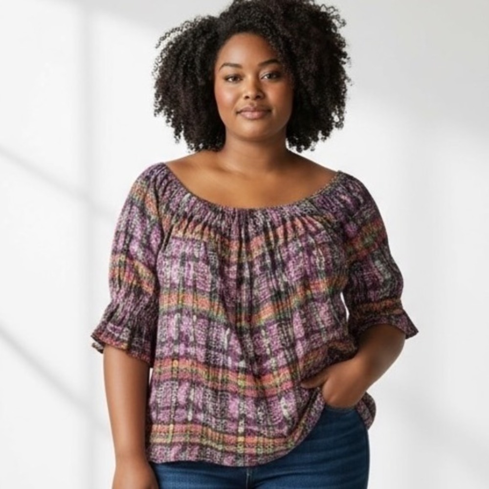 Marianne Antic Pour Nouvelles Guatemala Handwoven Top Womens Size 3X Artsy Folk